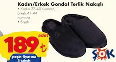KADIN/ERKEK GONDOL TERLİK NAKIŞLI fiyat ve kampanya bilgisi